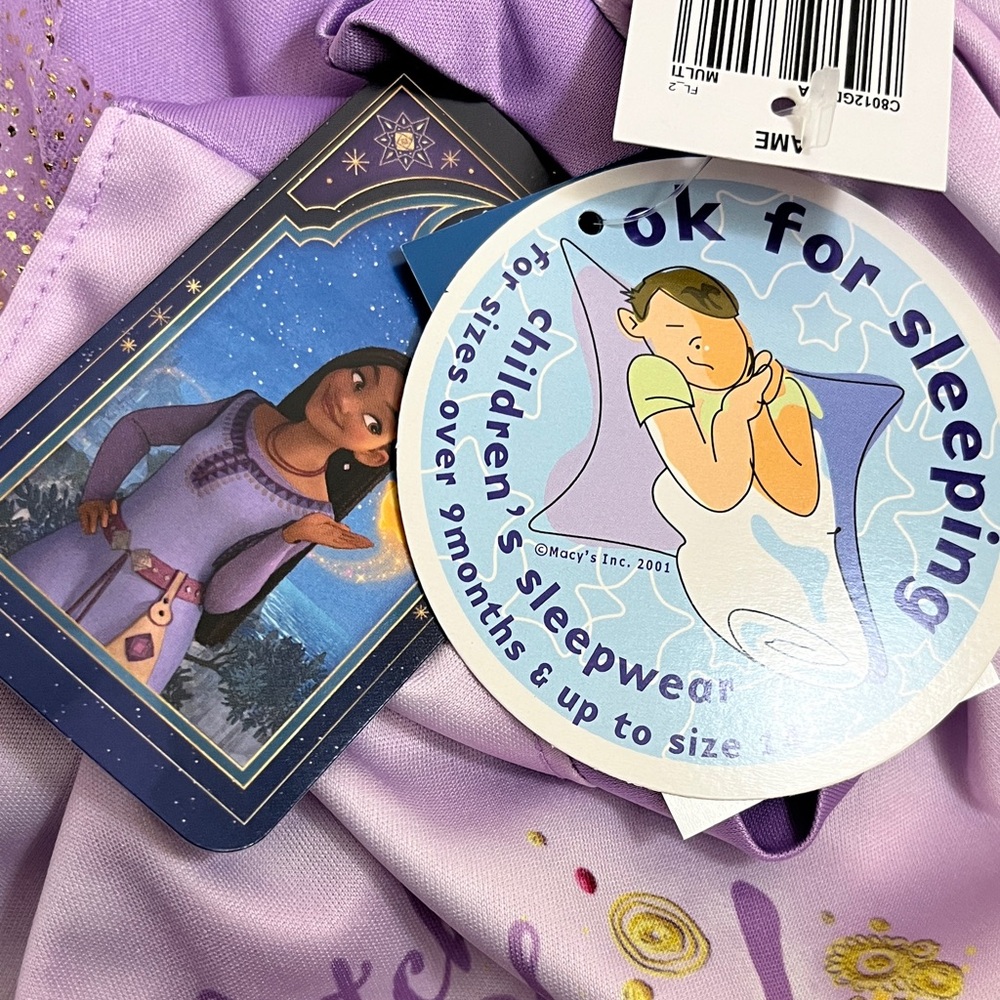 NWT Disney Wish Watch Us Shine Lavender Nightgown Pajamas - Picture 7 of 11